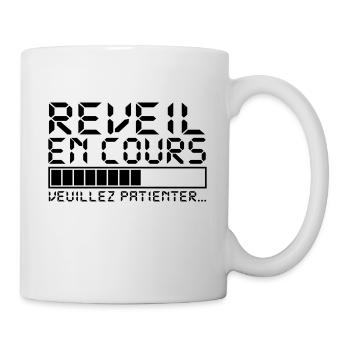 réveil en cours veuillez patienter,citations,drôle - Mug blanc - blanc - Droite