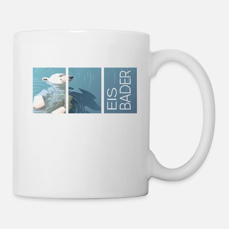 eisbader winterbader kälte winterschwimmer eisbär - Tasse - Weiß