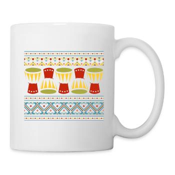 Instrument Africain Rétro Djembé & Dunun - Mug blanc - blanc - Droite
