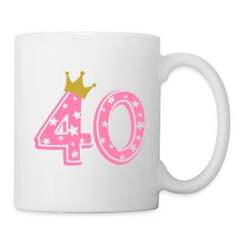 40 Krone 40e anniversaire 40 ans - Mug blanc - blanc - Droite