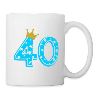 40 Krone 40th birthday 40 years - Mug - white - Right