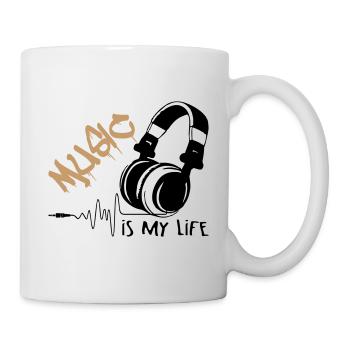 Music Is My Life - Tasse - Weiß - Rechts
