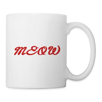 Meow Cat Face Funny Cat Face For Cat Fans - Mug blanc - blanc - Droite