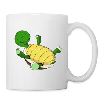 Tortue sur le dos - Mug blanc - blanc - Droite