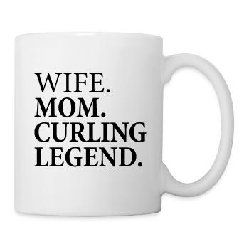 Wife Mom Curling Legend - Mug - white - Right