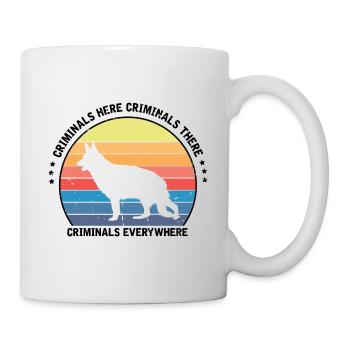 Militär Design Polizei Hund Deutscher Schäfer - Tasse - Weiß - Rechts