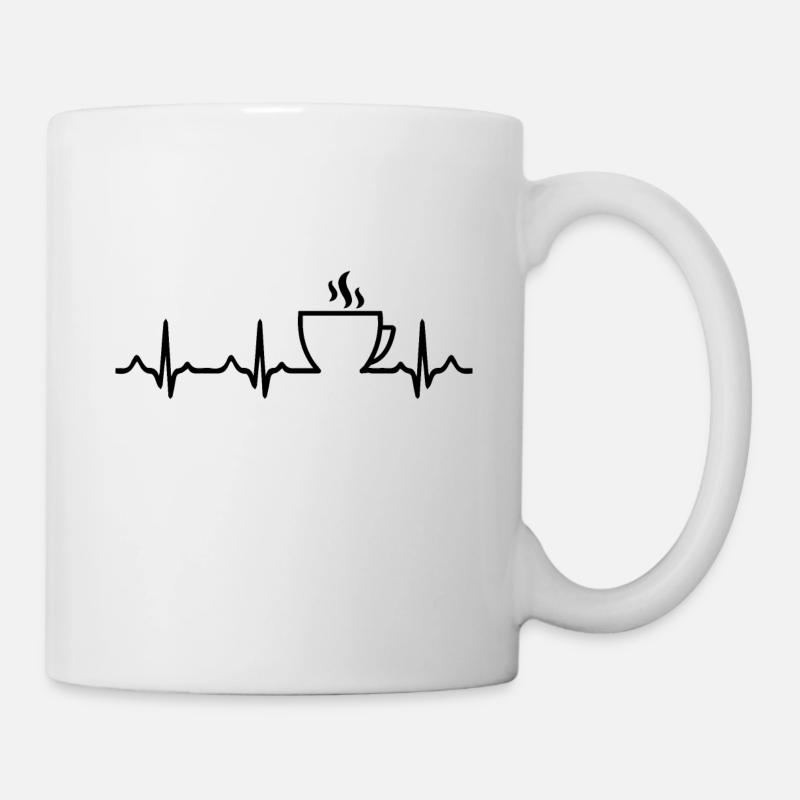 Café battement de coeur - Mug blanc - blanc