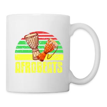 Rétro Vintage Afrobeats Djembe Design T-Shirt - Mug blanc - blanc - Droite