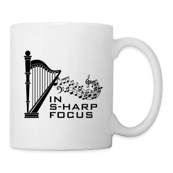 Conception de harpe pour harpistes et harpistes - Mug blanc - blanc - Droite