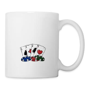 Floppin' Hot Card Games Poker Card Player Poker - Tasse - Weiß - Rechts