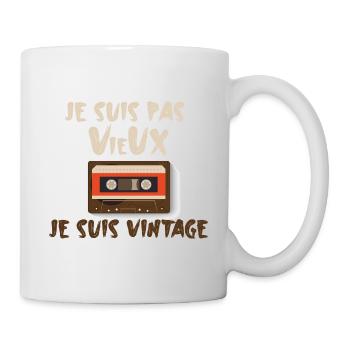 j'suis pas vieux vintage - Mug blanc - blanc - Droite
