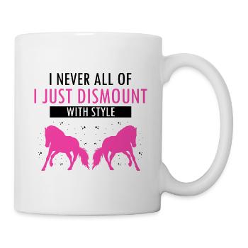 Vaulting Acrobatics Design and Equestrian Horse - Mug - white - Right