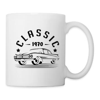 Klassisch 1970. - Tasse - Weiß - Rechts