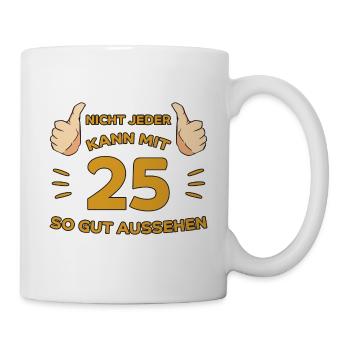 25. Geburtstag Geschenk 25 Jahre Jahrgang Geschenk - Tasse - Weiß - Rechts
