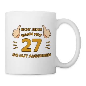 27. Geburtstag Geschenk 27 Jahre Jahrgang Geschenk - Tasse - Weiß - Rechts