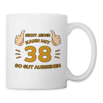 38. Geburtstag Geschenk 38 Jahre Jahrgang Geschenk - Tasse - Weiß - Rechts
