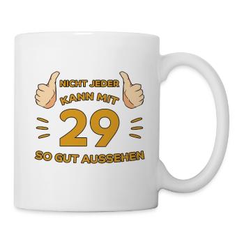 29. Geburtstag Geschenk 29 Jahre Jahrgang Geschenk - Tasse - Weiß - Rechts