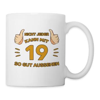 19. Geburtstag Geschenk 19 Jahre Jahrgang Geschenk - Tasse - Weiß - Rechts