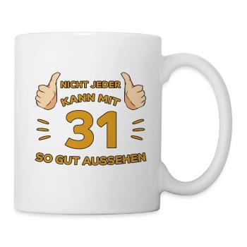 31. Geburtstag Geschenk 31 Jahre Jahrgang Geschenk - Tasse - Weiß - Rechts