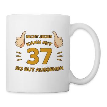 37. Geburtstag Geschenk 37 Jahre Jahrgang Geschenk - Tasse - Weiß - Rechts