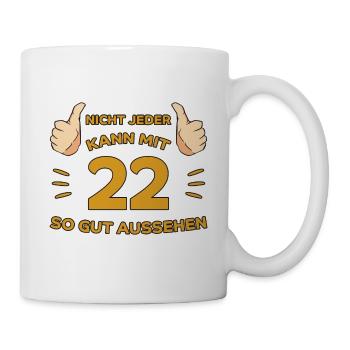 22. Geburtstag Geschenk 22 Jahre Jahrgang Geschenk - Tasse - Weiß - Rechts
