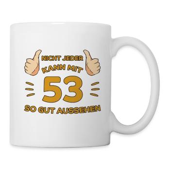 53. Geburtstag Geschenk 53 Jahre Jahrgang Geschenk - Tasse - Weiß - Rechts