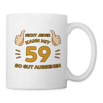 59. Geburtstag Geschenk 59 Jahre Jahrgang Geschenk - Tasse - Weiß - Rechts
