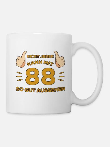 88. Geburtstag Geschenk 88 Jahre Jahrgang Geschenk - Tasse - Weiß