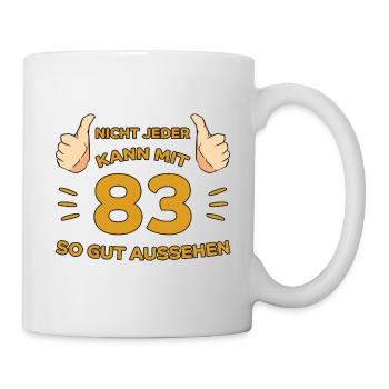 83. Geburtstag Geschenk 83 Jahre Jahrgang Geschenk - Tasse - Weiß - Rechts