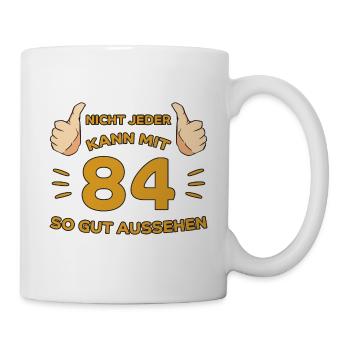 84. Geburtstag Geschenk 84 Jahre Jahrgang Geschenk - Tasse - Weiß - Rechts