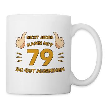 79. Geburtstag Geschenk 79 Jahre Jahrgang Geschenk - Tasse - Weiß - Rechts