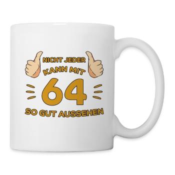 64. Geburtstag Geschenk 64 Jahre Jahrgang Geschenk - Tasse - Weiß - Rechts