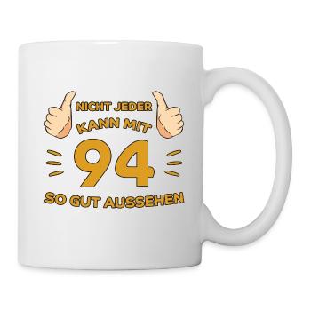 94. Geburtstag Geschenk 94 Jahre Jahrgang Geschenk - Tasse - Weiß - Rechts