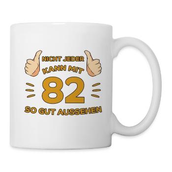 82. Geburtstag Geschenk 82 Jahre Jahrgang Geschenk - Tasse - Weiß - Rechts