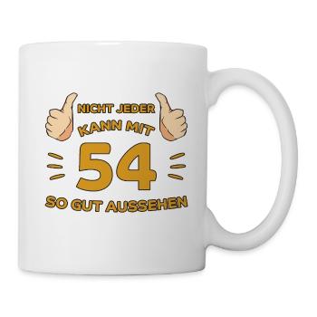 54. Geburtstag Geschenk 54 Jahre Jahrgang Geschenk - Tasse - Weiß - Rechts