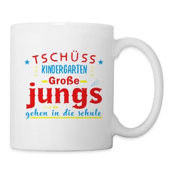 Einschulung Schulanfang Kindergarten Schulstart - Tasse - Weiß - Rechts