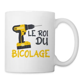 Le Roi Du Bricolage C'est Papy Bricoleur - Mug blanc - blanc - Droite