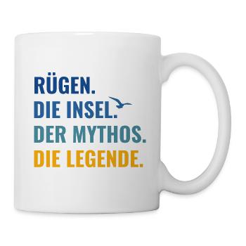 Rügen. Die Insel. Der Mythos. Die Legende Ostsee - Tasse - Weiß - Rechts