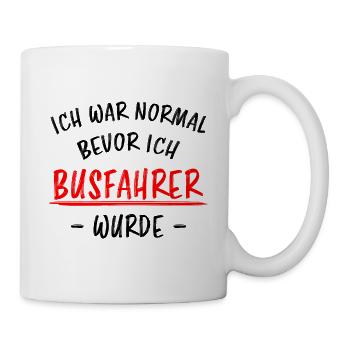 Busfahrer Beruf Lustiger Spruch Linienbus Geschenk - Tasse - Weiß - Rechts