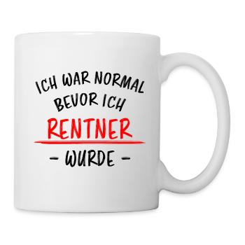 Rentner Lustiger Spruch Rente Ruhestand Geschenk - Tasse - Weiß - Rechts