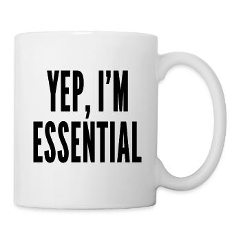 Yep I'm Essential Funny Essential Worker Employee - Mug - white - Right