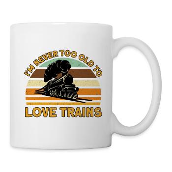 Modellbahn Zug Lokomotiven Geschenk - Tasse - Weiß - Rechts