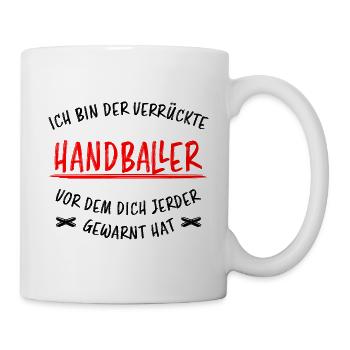 Handball Lustig Spruch Handballer Spieler Geschenk - Tasse - Weiß - Rechts