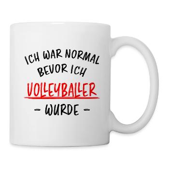 Volleyball Lustige Spruch Beachvolleyball Geschenk - Tasse - Weiß - Rechts