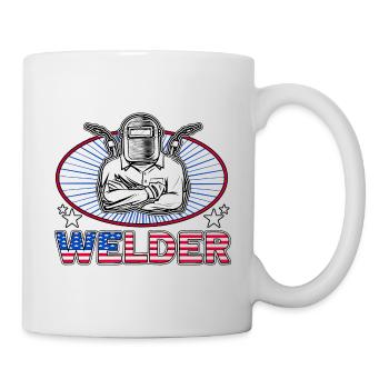 Soudeur SOUDEUR USA Cadeau patriotique - Mug blanc - blanc - Droite