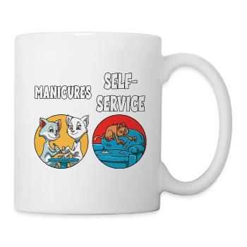 Katzen Krallen Schneiden Maniküre - Tasse - Weiß - Rechts