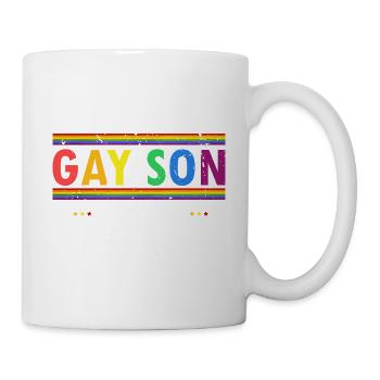 Mon fils gay me rend fier mignon fierté géniale - Mug blanc - blanc - Droite