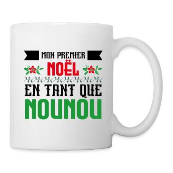 Mon Premier Noel tant que nounou - Mug blanc - blanc - Droite