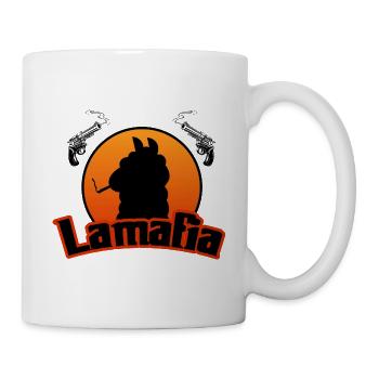 Lamafia (Lama-fia/La Mafia) - Mug blanc - blanc - Droite