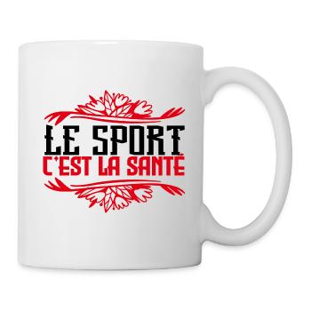 Sport | Le sport c est la Santé - Mug blanc - blanc - Droite